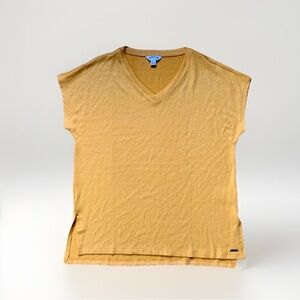 ORVIS muscle shirt mustard yellow size small